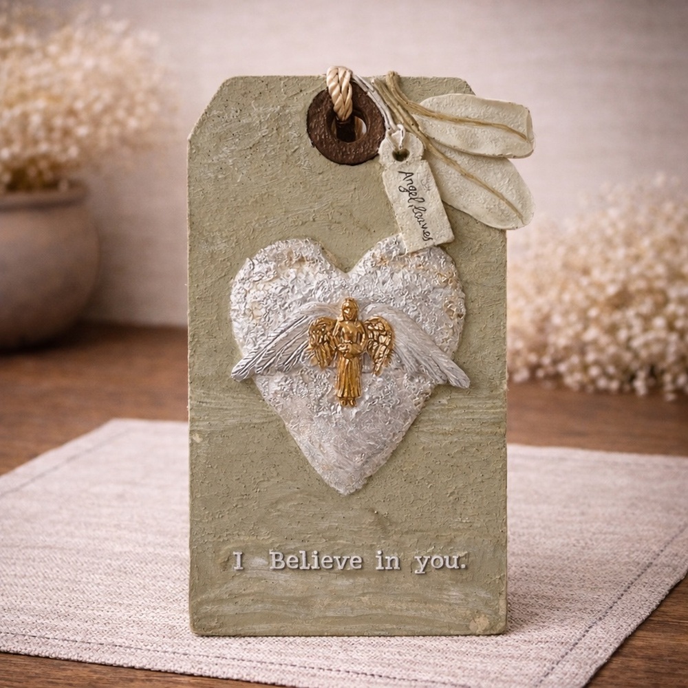 Sarah Lugg Watching Angels Tag “I‎ Believe In You”Inspirational Home Decor Tag